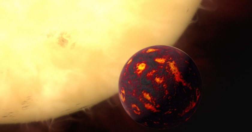 55 Cancri e in front of its parent star