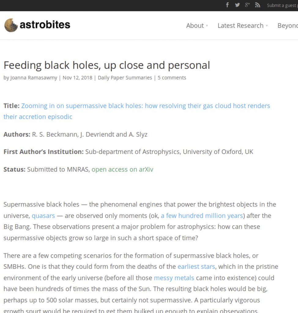 Astrobites example article by Jo