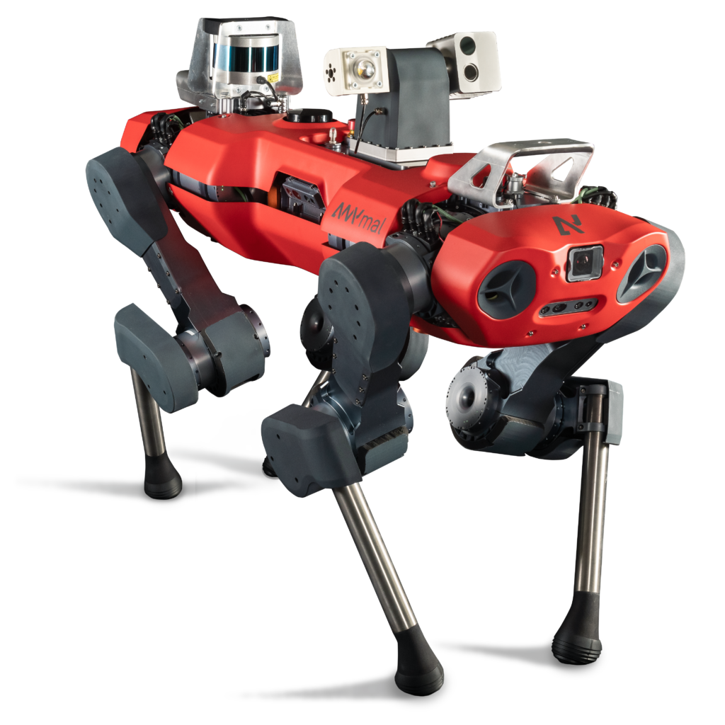 The LEAP rover is based on the legged robot, ANYmal, developed at ETH Zürich and its spin-off ANYbotics. Credit: ETH Zürich/RSL Robotics Labs