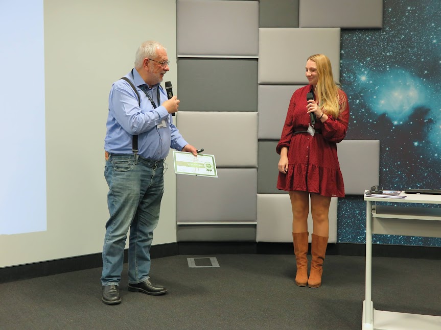 Yves Jongen received the first Exoplanet Transit Prize from the Czech Astronomical Society ETD project.