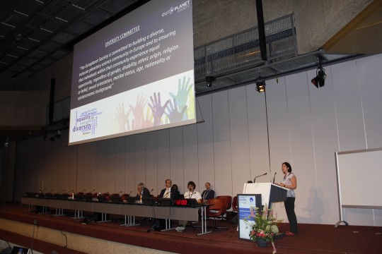 Lena Noack presenting Europlanet Society Diversity Committee activities