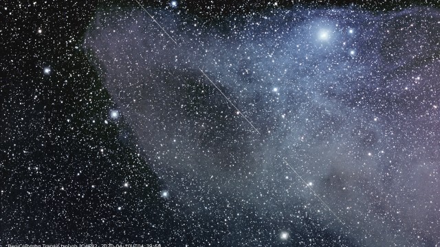 BepiColombo passing through the Blue Horsehead Nebula. Credit: Sergio Silva